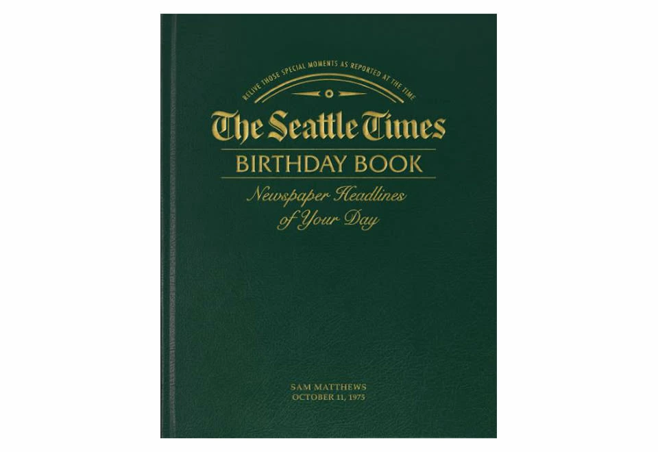 New ๐ฅ The Seattle Times Personalized ๐ฅณ Birthday Book by Signature Gifts, Inc. ๐ - Image 2