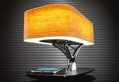 Coupon ๐ Bonsai Bluetooth Speaker Lamp with Wireless Charging Pad by Sharper Image โ
