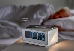 Discount ๐ฏ Wireless Charging Alarm Clock by Sharper Image โค๏ธ