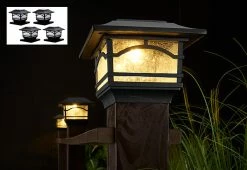 Coupon 😀 Solar Powered Post Lights (Set of 4) by Maxsa Innovations 🛒