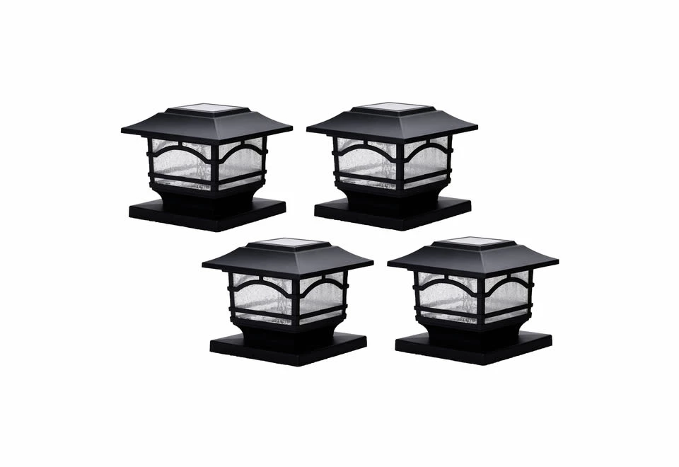 Coupon 😀 Solar Powered Post Lights (Set of 4) by Maxsa Innovations 🛒 - Image 2