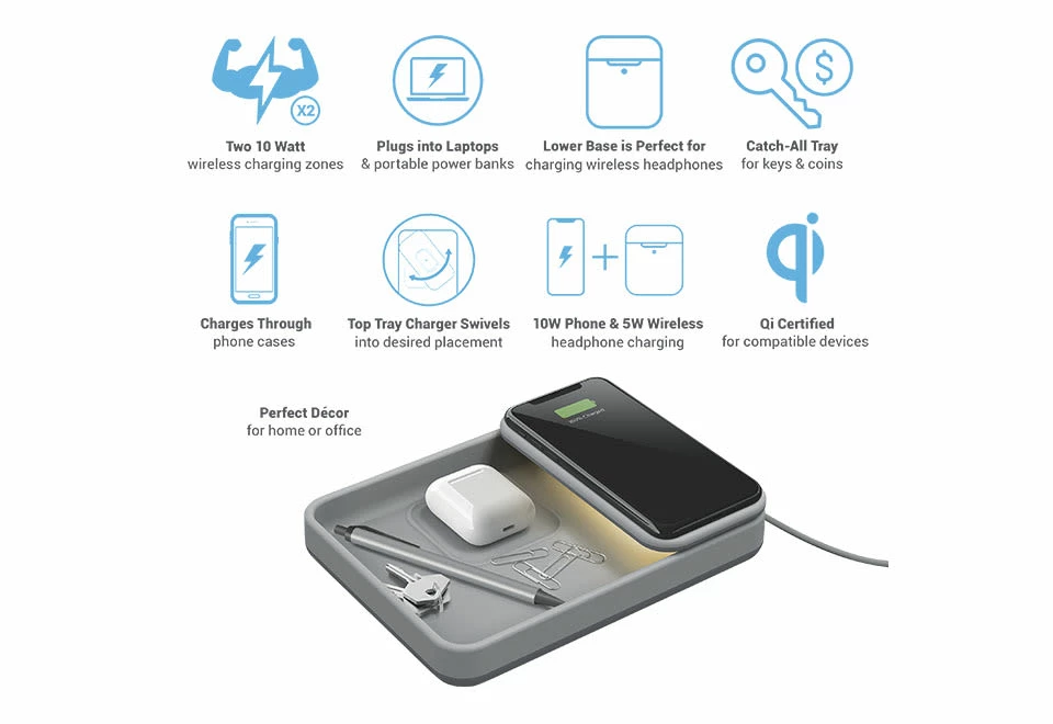 Best deal 🥰 Wireless Charging Valet Tray by Tylt, Inc. 🥰 - Image 3