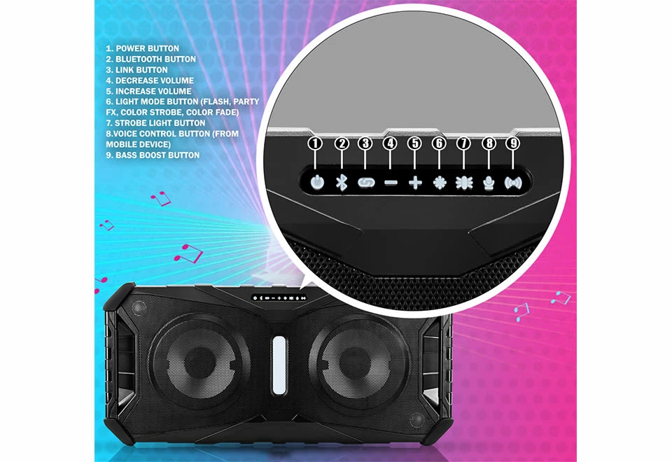 Best deal ๐ฅฐ Floating LED Party Speaker by Innovative Concepts & Design dba Gemini Sound โ๏ธ - Image 13