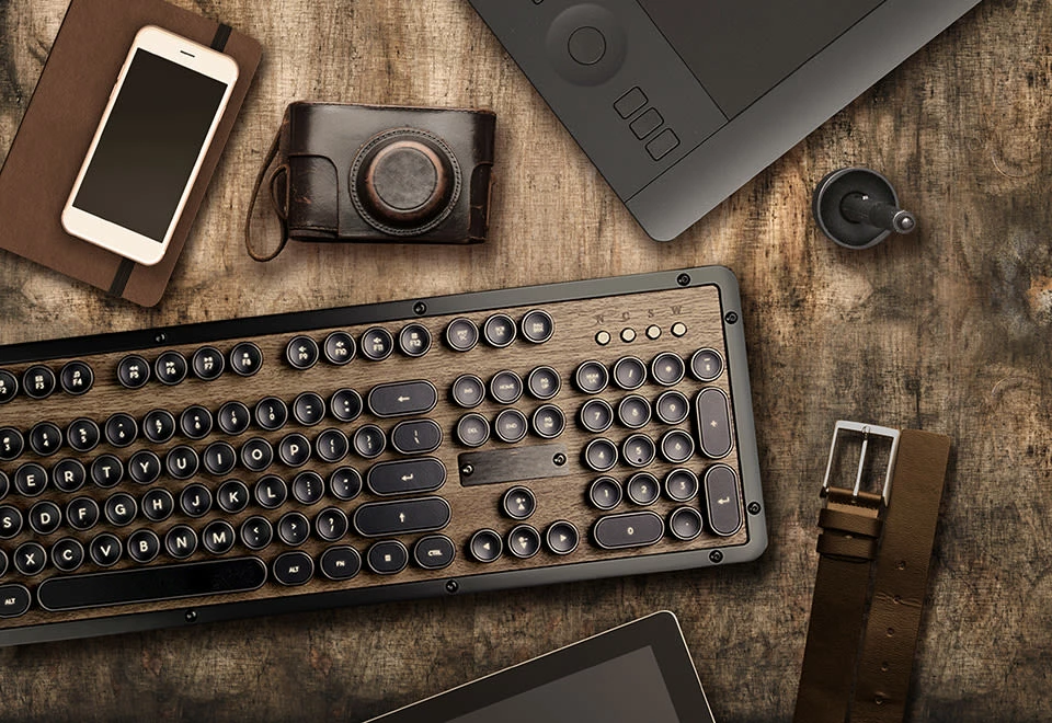 Cheapest 🌟 Bluetooth Retro Keyboard by Azio Corporation 🥰